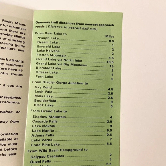 Vintage 1969 Rocky Mountain  National Park Colorado Map Travel Guide Brochure - Picture 12 of 12